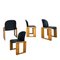 Black Leather and Ash Dialogo Dining Chairs by Afra and Tobia Scarpa for B&B Italia, 1973, Set of 4, Image 3