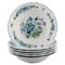 Deep Plates in Porcelain with Floral and Bird Motifs from Spode, England, Set of 6, Image 1