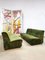 Vintage Bohemian Modular Sofa in Green Velvet, Set of 6 4