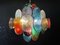 Vintage Italian Murano Glass Chandelier with 36 Multicolored Discs, 1979 13