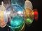 Vintage Italian Murano Glass Chandelier with 36 Multicolored Discs, 1979, Image 12