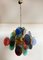 Vintage Italian Murano Glass Chandelier with 36 Multicolored Discs, 1979 5