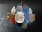 Vintage Italian Murano Glass Chandelier with 36 Multicolored Discs, 1979 3