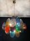 Vintage Italian Murano Glass Chandelier with 36 Multicolored Discs, 1979 14