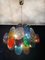 Vintage Italian Murano Glass Chandelier with 36 Multicolored Discs, 1979, Image 14