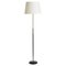 Mid-Century Stehlampe in Schwarz & Messing 1