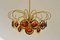 Italian Brass and Glass Chandelier in the Style of Sciolari 3