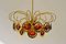 Italian Brass and Glass Chandelier in the Style of Sciolari, Image 3