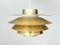 Verona Brass Pendant Lamp with Gold Finish by Svend Middelbo for Nordic Solar, Denmark 1