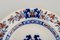 English Antique Deep Dinner Plates in Hand-Painted Faience from Mintons, Set of 8 4