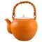 Porcelain Teapot with a Bamboo Handle by Kenji Fujita for Tackett Associates, Image 1