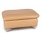 Beige Leather Corner Sofa with Stool by Ewald Schillig, Set of 2 10