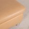 Beige Leather Corner Sofa with Stool by Ewald Schillig, Set of 2 9