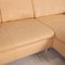 Beige Leather Corner Sofa with Stool by Ewald Schillig, Set of 2 4
