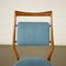 Stained Beech and Foam Fabric Chairs, 1960s, Set of 4 4