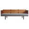 Divan GE7 en Teck et Rotin par Hans J. Wegner pour Getama, Danemark, 1950s 1