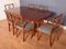 Mesa de comedor extensible de caoba y palisandro de Brasil con 8 sillas de Gordon Russell. Juego de 9, Imagen 4