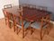 Tavolo da pranzo Burford allungabile in mogano e palissandro brasiliano con 8 sedie di Gordon Russell, set di 9, Immagine 9