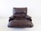 Brown Leather Marsala Chair by Michel Ducaroy for Ligne Roset 1