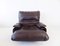 Brown Leather Marsala Chair by Michel Ducaroy for Ligne Roset, Image 1