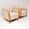 Vintage Swedish Satin Birch Lounge Chairs, Set of 2 11