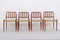 Solid Teak Model 83 Chairs by Niels Otto (N. O.) Møller for J. L. Møllers, Denmark, Set of 4 2