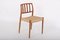Solid Teak Model 83 Chairs by Niels Otto (N. O.) Møller for J. L. Møllers, Denmark, Set of 4, Image 8
