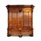 Baroque Cabinet in Walnut and Plum with 5 Pilasters, Westphalia, 1770s, Image 1