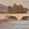 P. Sain, Pont Neuf in Paris, óleo sobre lienzo, siglo XIX, Imagen 5