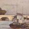P. Sain, Pont Neuf in Paris, Olio su tela, XIX secolo, Immagine 4