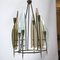 Italian Brass and Glass Chandelier From Cristal Art, 1960s 8
