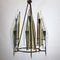 Italian Brass and Glass Chandelier From Cristal Art, 1960s 2