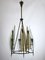 Italian Brass and Glass Chandelier From Cristal Art, 1960s 1