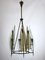 Italian Brass and Glass Chandelier From Cristal Art, 1960s, Image 1