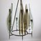 Italian Brass and Glass Chandelier From Cristal Art, 1960s 6