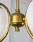 Mid-Century Brass & Opaline Glass Chandelier 9