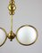 Mid-Century Brass & Opaline Glass Chandelier 13
