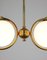 Mid-Century Brass & Opaline Glass Chandelier 5