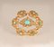 Antique Victorian Yellow Gold & Turquoise Brooch 1