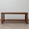 Art Deco French Woven Rush & Wooden Bench in the Style of Charles Dudouyt 3