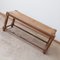 Art Deco French Woven Rush & Wooden Bench in the Style of Charles Dudouyt 4