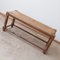 Art Deco French Woven Rush & Wooden Bench in the Style of Charles Dudouyt, Image 4