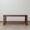 Art Deco French Woven Rush & Wooden Bench in the Style of Charles Dudouyt 1