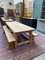 Oak Farm Table and Benches, Set of 3 5