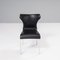 Papilio Black Leather Dining Chairs by Naoto Fukasawa for B&b Italia, Set of 6 7
