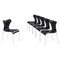 Papilio Black Leather Dining Chairs by Naoto Fukasawa for B&b Italia, Set of 6, Image 1