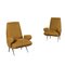 Armchairs in Foam Fabric and Metal by Nino Zoncada, Italy 1950s, Set of 2 1