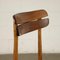 Beech and Mahogany Chairs, Italy, 1960s, Set of 5 4