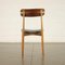 Beech and Mahogany Chairs, Italy, 1960s, Set of 5 10
