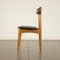 Beech and Mahogany Chairs, Italy, 1960s, Set of 5, Image 9